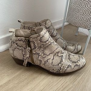Snakeskin ankle boots